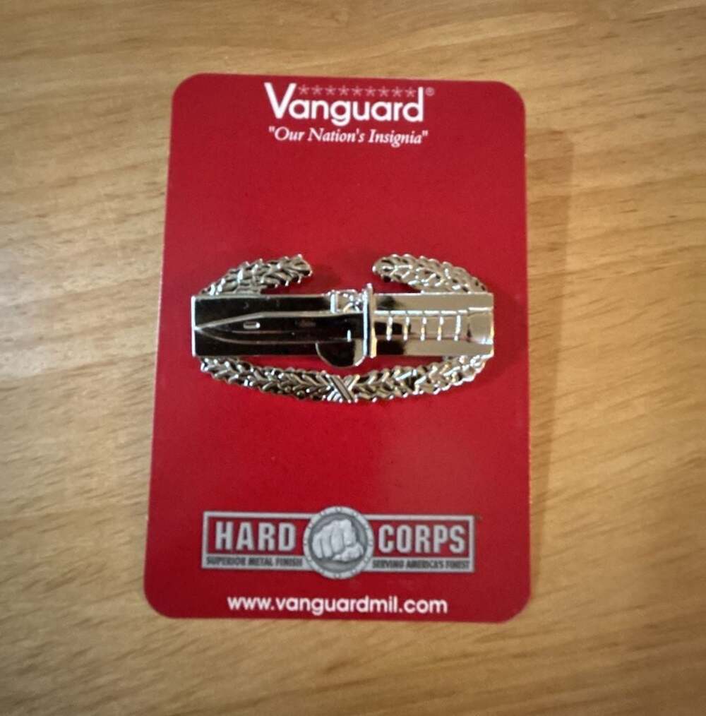 Vanguard U.S. Army Combat Action Badge (CAB) Full Size in hard plastic case.